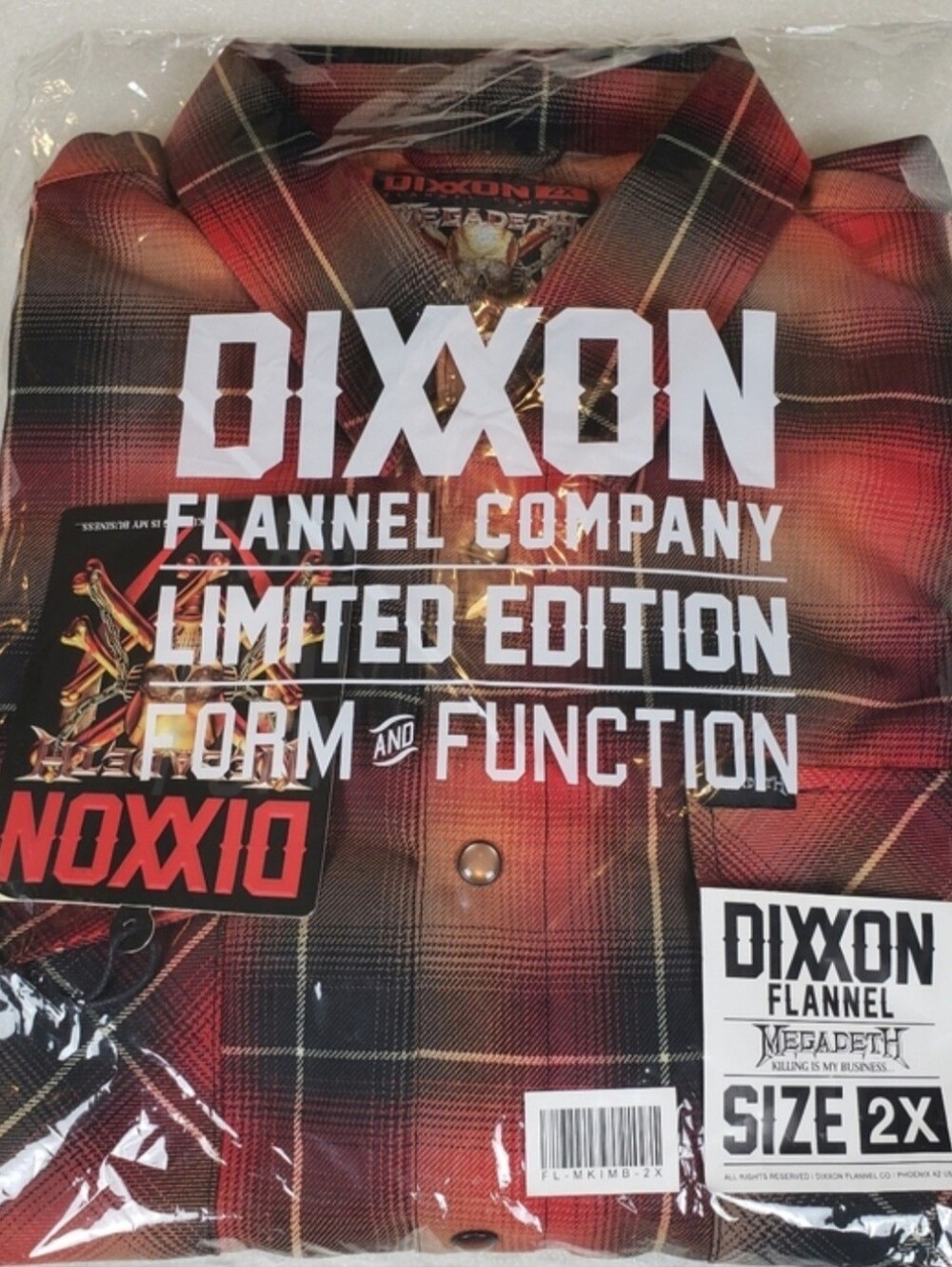 Dixxon Megadeth Killing Is My Business Men's Flannel 2X